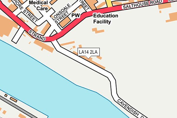 LA14 2LA map - OS OpenMap – Local (Ordnance Survey)