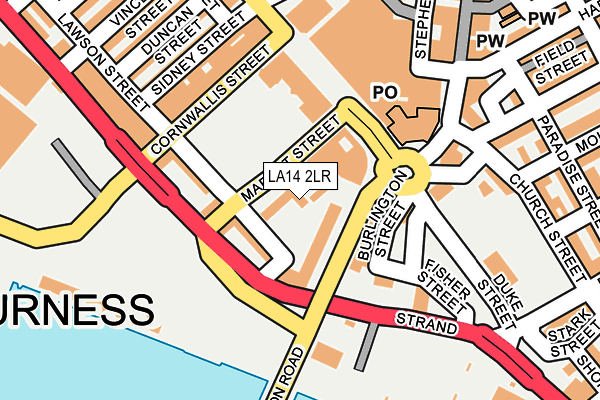LA14 2LR map - OS OpenMap – Local (Ordnance Survey)