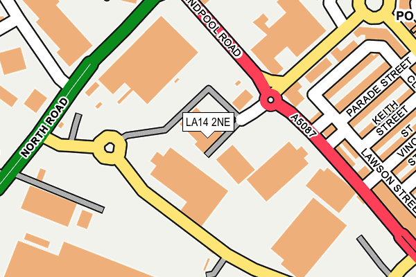 LA14 2NE map - OS OpenMap – Local (Ordnance Survey)