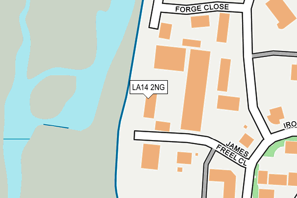LA14 2NG map - OS OpenMap – Local (Ordnance Survey)