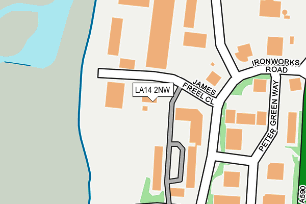 LA14 2NW map - OS OpenMap – Local (Ordnance Survey)