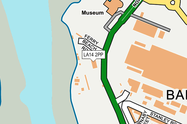LA14 2PP map - OS OpenMap – Local (Ordnance Survey)