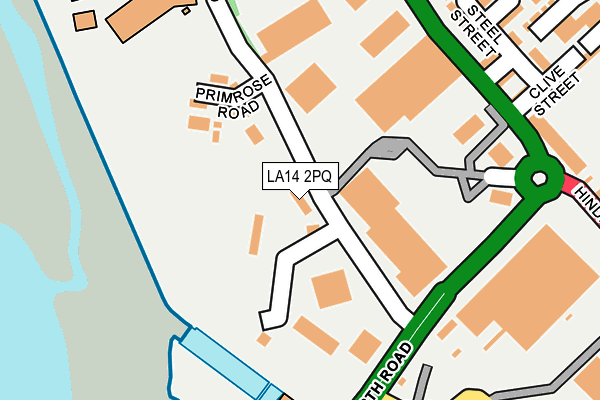 LA14 2PQ map - OS OpenMap – Local (Ordnance Survey)