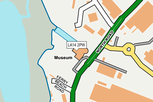 LA14 2PW map - OS OpenMap – Local (Ordnance Survey)