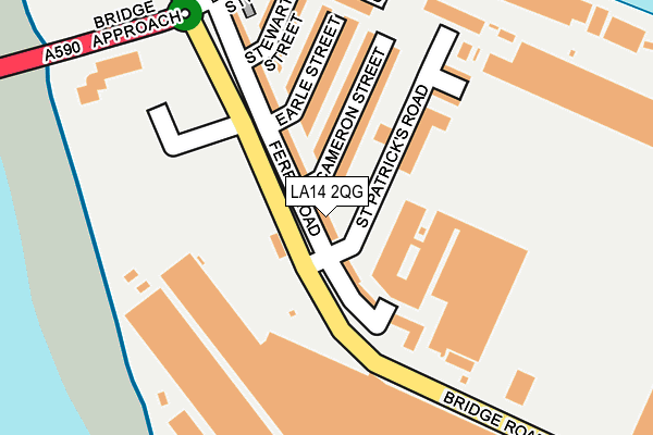 LA14 2QG map - OS OpenMap – Local (Ordnance Survey)