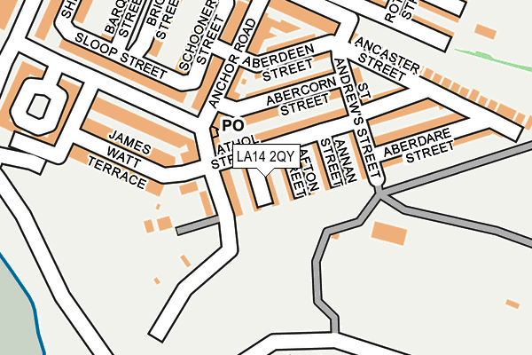 LA14 2QY map - OS OpenMap – Local (Ordnance Survey)