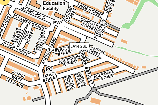 LA14 2SU map - OS OpenMap – Local (Ordnance Survey)