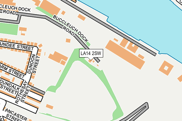 LA14 2SW map - OS OpenMap – Local (Ordnance Survey)