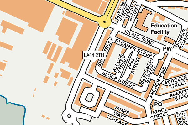 LA14 2TH map - OS OpenMap – Local (Ordnance Survey)