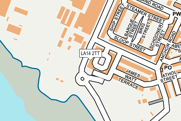 LA14 2TT map - OS OpenMap – Local (Ordnance Survey)