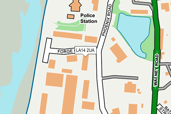 LA14 2UA map - OS OpenMap – Local (Ordnance Survey)
