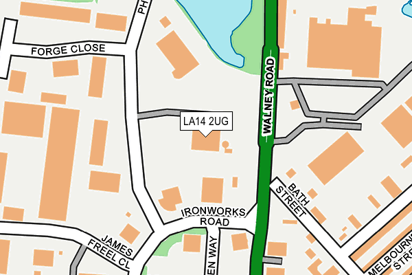 LA14 2UG map - OS OpenMap – Local (Ordnance Survey)