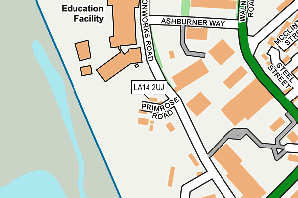 LA14 2UJ map - OS OpenMap – Local (Ordnance Survey)