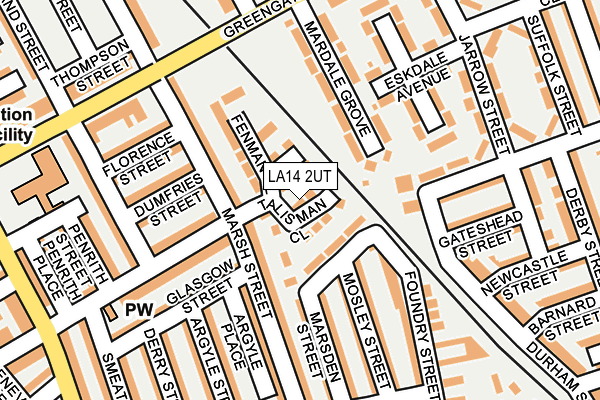 LA14 2UT map - OS OpenMap – Local (Ordnance Survey)