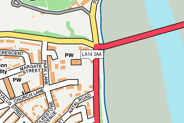 LA14 3AA map - OS OpenMap – Local (Ordnance Survey)