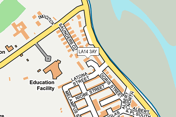 LA14 3AY map - OS OpenMap – Local (Ordnance Survey)