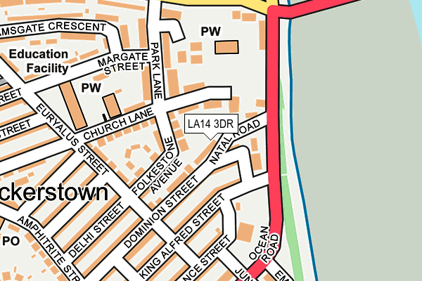 LA14 3DR map - OS OpenMap – Local (Ordnance Survey)