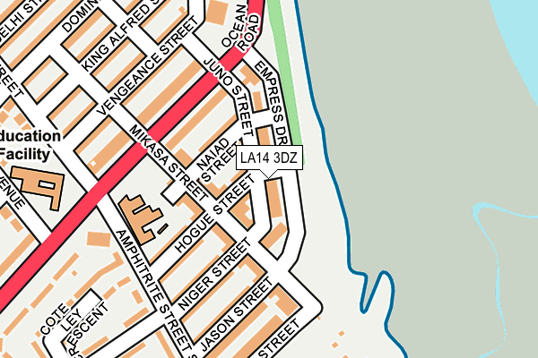 LA14 3DZ map - OS OpenMap – Local (Ordnance Survey)