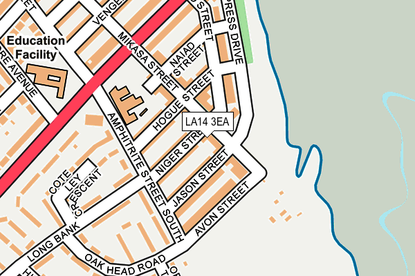 LA14 3EA map - OS OpenMap – Local (Ordnance Survey)