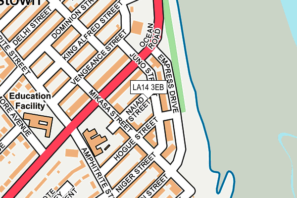 LA14 3EB map - OS OpenMap – Local (Ordnance Survey)