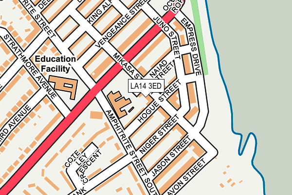 LA14 3ED map - OS OpenMap – Local (Ordnance Survey)
