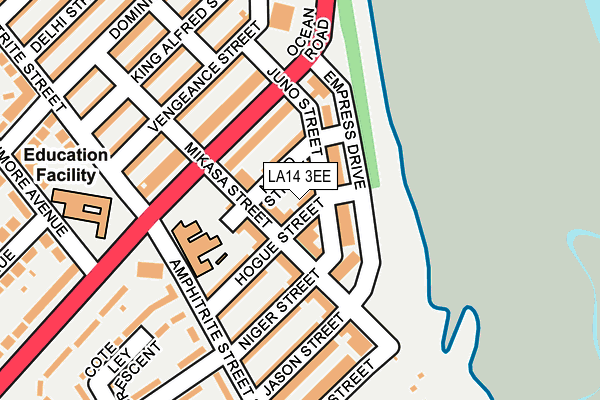 LA14 3EE map - OS OpenMap – Local (Ordnance Survey)