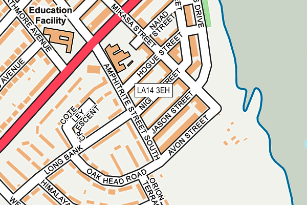 LA14 3EH map - OS OpenMap – Local (Ordnance Survey)