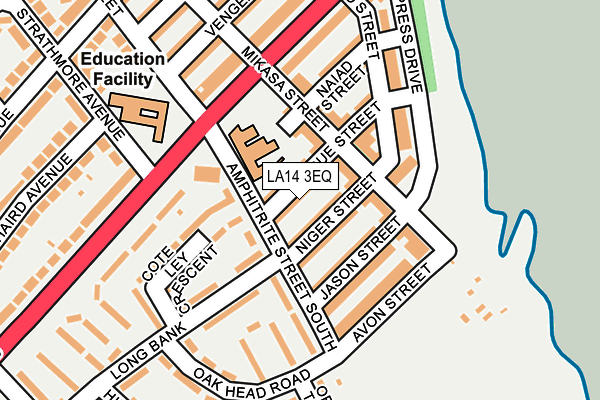 LA14 3EQ map - OS OpenMap – Local (Ordnance Survey)