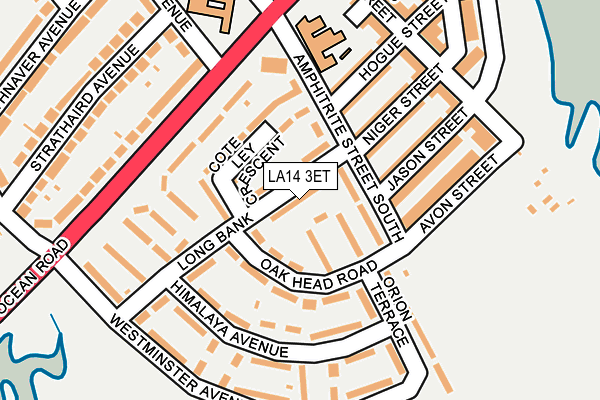 LA14 3ET map - OS OpenMap – Local (Ordnance Survey)