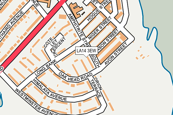 LA14 3EW map - OS OpenMap – Local (Ordnance Survey)