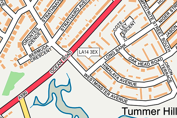 LA14 3EX map - OS OpenMap – Local (Ordnance Survey)