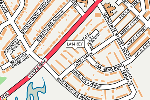 LA14 3EY map - OS OpenMap – Local (Ordnance Survey)