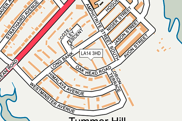 LA14 3HD map - OS OpenMap – Local (Ordnance Survey)