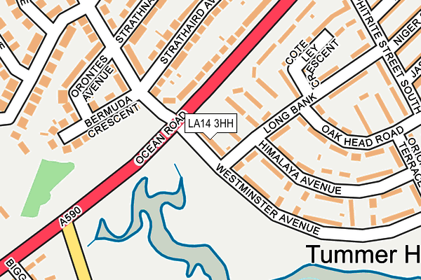 LA14 3HH map - OS OpenMap – Local (Ordnance Survey)