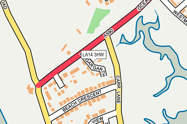 LA14 3HW map - OS OpenMap – Local (Ordnance Survey)