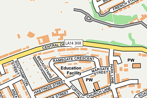 LA14 3HX map - OS OpenMap – Local (Ordnance Survey)