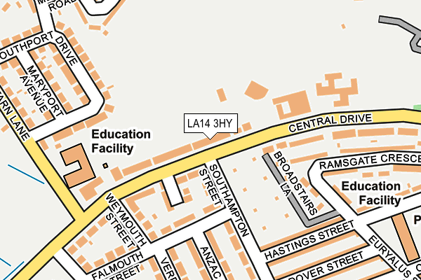 LA14 3HY map - OS OpenMap – Local (Ordnance Survey)