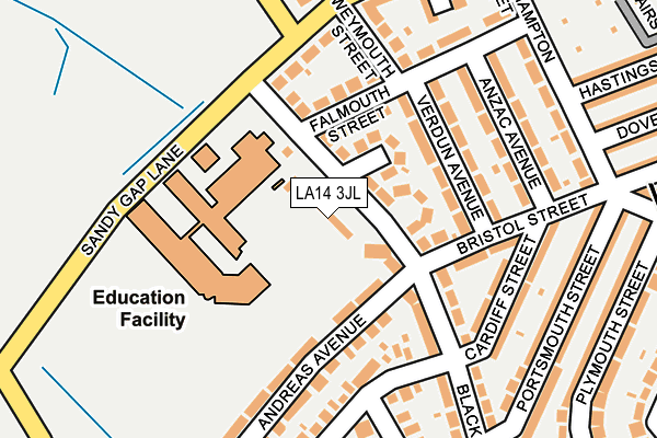 LA14 3JL map - OS OpenMap – Local (Ordnance Survey)