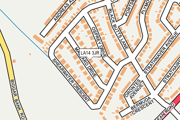 LA14 3JR map - OS OpenMap – Local (Ordnance Survey)