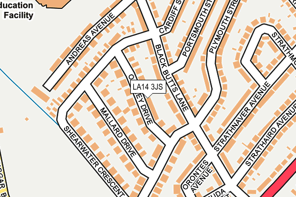 LA14 3JS map - OS OpenMap – Local (Ordnance Survey)