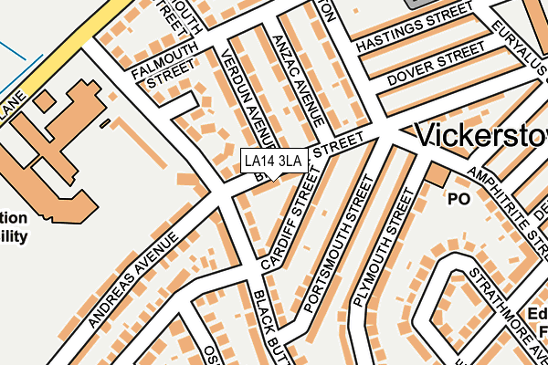 LA14 3LA map - OS OpenMap – Local (Ordnance Survey)