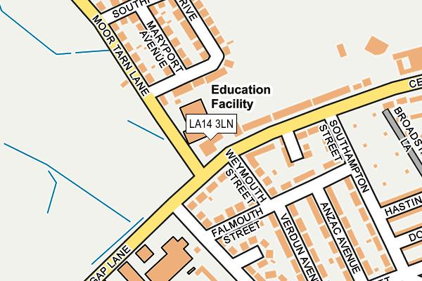 LA14 3LN map - OS OpenMap – Local (Ordnance Survey)