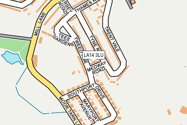 LA14 3LU map - OS OpenMap – Local (Ordnance Survey)