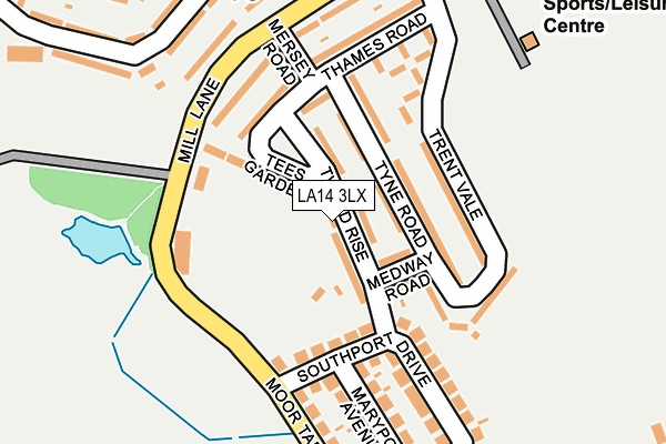 LA14 3LX map - OS OpenMap – Local (Ordnance Survey)