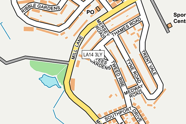 LA14 3LY map - OS OpenMap – Local (Ordnance Survey)