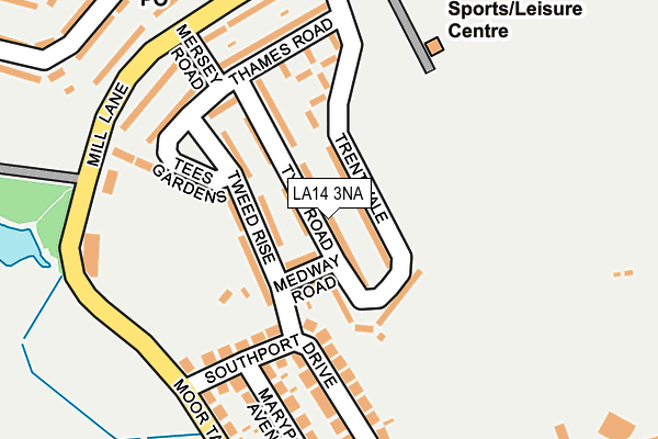 LA14 3NA map - OS OpenMap – Local (Ordnance Survey)