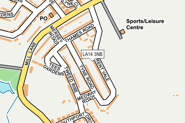 LA14 3NB map - OS OpenMap – Local (Ordnance Survey)