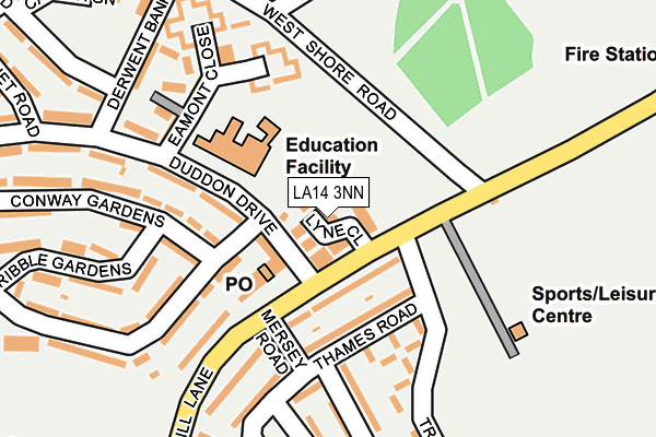 LA14 3NN map - OS OpenMap – Local (Ordnance Survey)