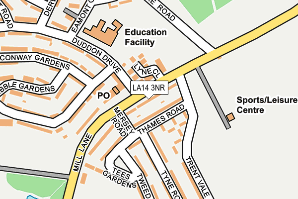 LA14 3NR map - OS OpenMap – Local (Ordnance Survey)