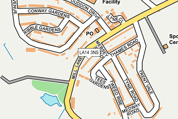 LA14 3NS map - OS OpenMap – Local (Ordnance Survey)